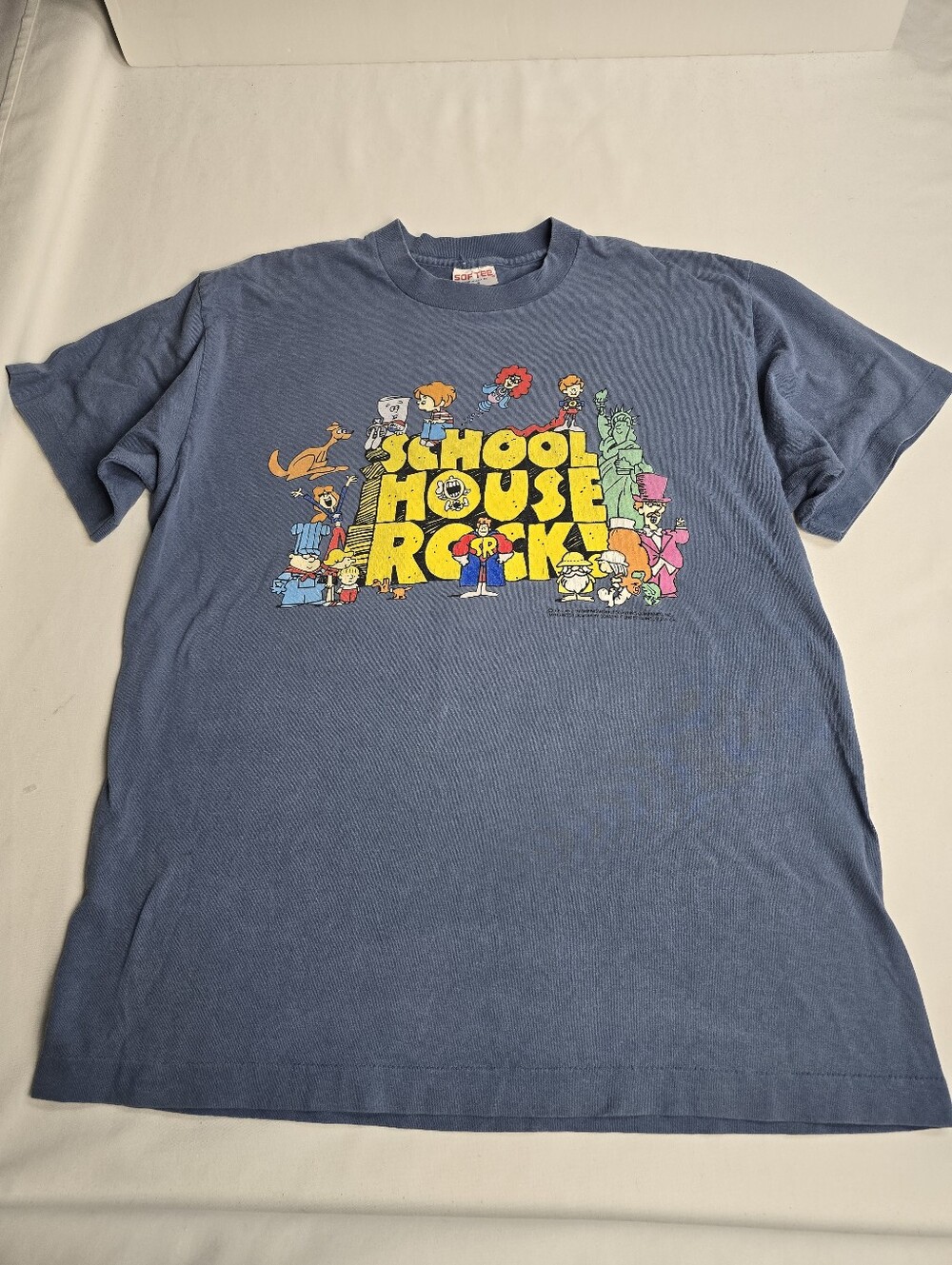 Vintage 90's School House Rock Graphic Tshirt Size L Single Stitch USA